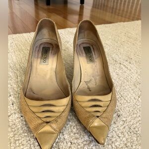 Jimmy Choo Tan Leather Women's Shoes